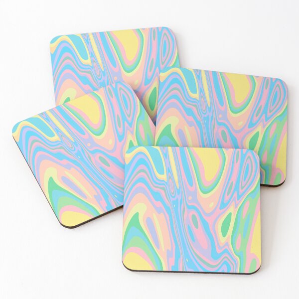 Item preview, Psychedelic Abstract In Yellow Blue Green Pink designed and sold by Gingezel.