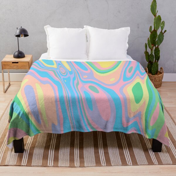Item preview, Psychedelic Abstract In Yellow Blue Green Pink designed and sold by Gingezel.