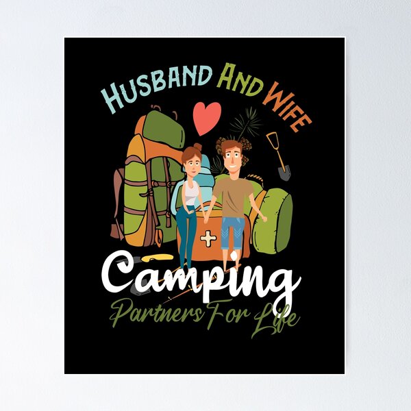 Item preview, Husband And Wife Camping Partners For Life Funny Couple Camping Lovers Gift Funny Love Adorable Camp Quote designed and sold by pedrored369.