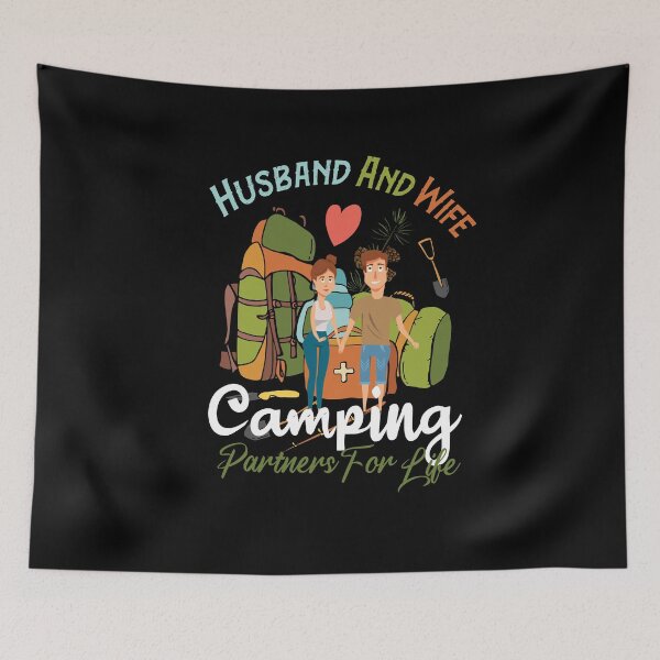 Item preview, Husband And Wife Camping Partners For Life Funny Couple Camping Lovers Gift Funny Love Adorable Camp Quote designed and sold by pedrored369.