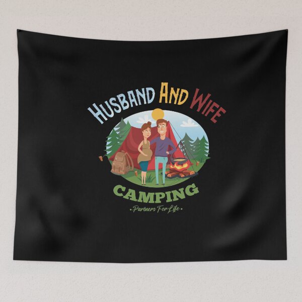 Item preview, Husband And Wife Camping Partners For Life Funny Sweet Couple Camping Lovers Present Cutest Camp Quote designed and sold by pedrored369.