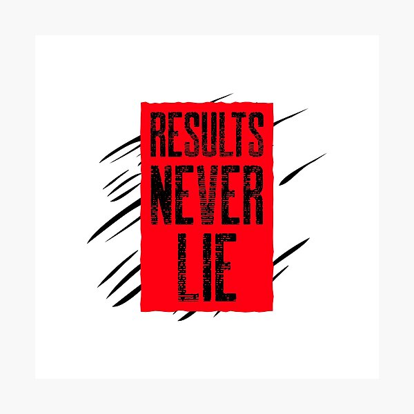 Item preview, RESULTS NEVER LIE MOTIVATIONAL T-Shirt QUOTE designed and sold by SuccessfulVibes.