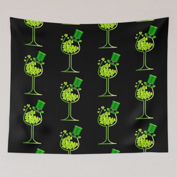 Item preview, Saint patrick's clovers in wine glass designed and sold by VickyCloset.