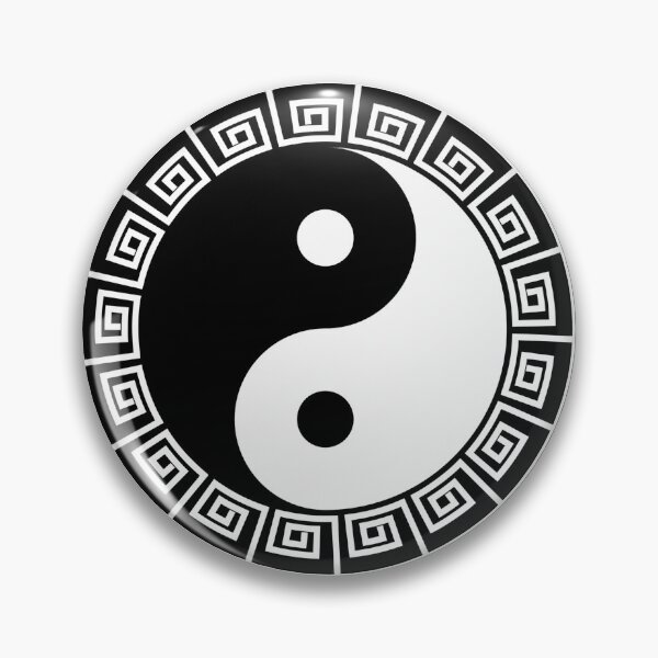 Item preview, Funny Greek Key Ying Yang Feng Shui Yin Yang designed and sold by Minnesnowta.