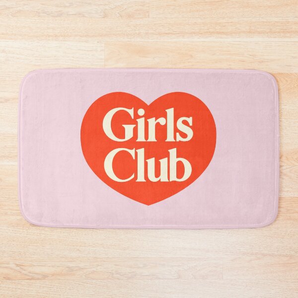 Item preview, Girls Club Red Heart - Decorative Typography Text designed and sold by heyluckyseven.