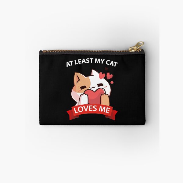 Item preview, At Least My Cat Loves Me - Cute gift idea for mom - for women - for cat lover designed and sold by MOONINSPIRATION.