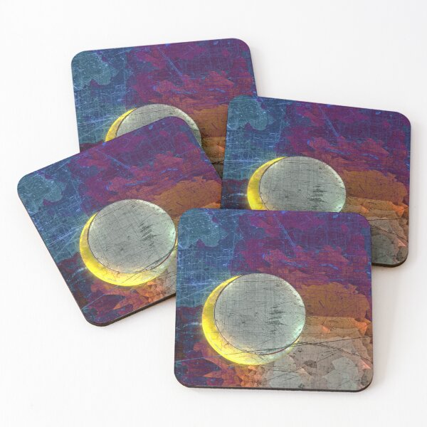 Item preview, Moon on the River - Colorful Dark Glow Abstract designed and sold by TheSplitWindow.
