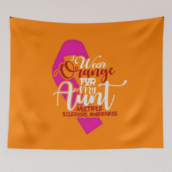 Item preview, I Wear Orange My Aunt Multiple Sclerosis Awareness,MS Awarenes, Awareness Month,Orange,ribbon,Llama Sunflower designed and sold by comeonyassine21.