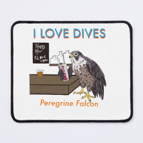 Item preview, I Love Dives (Peregrine Falcon) designed and sold by Birding for Humans.