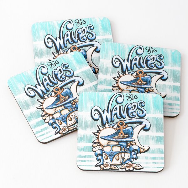 Item preview, Big Waves Surf Life Style Illustration Graffiti  designed and sold by Horizon Illustration Motor Company.