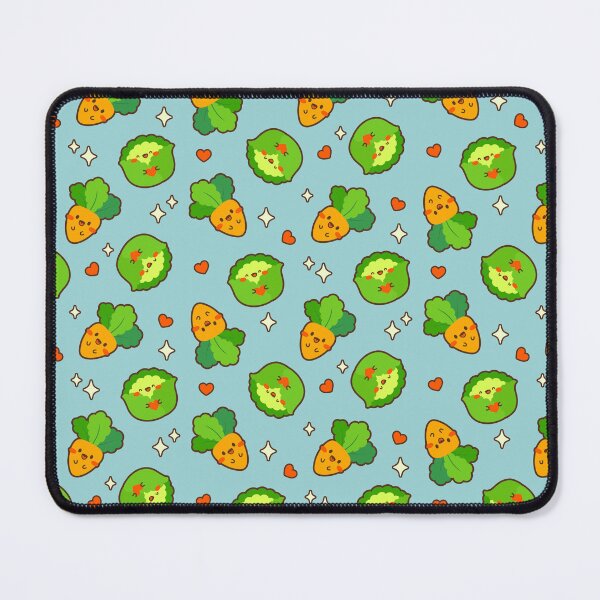 Item preview, Cute Happy Kawaii Food Organic Gardening Repeat Pattern designed and sold by Tatyana Deniz.