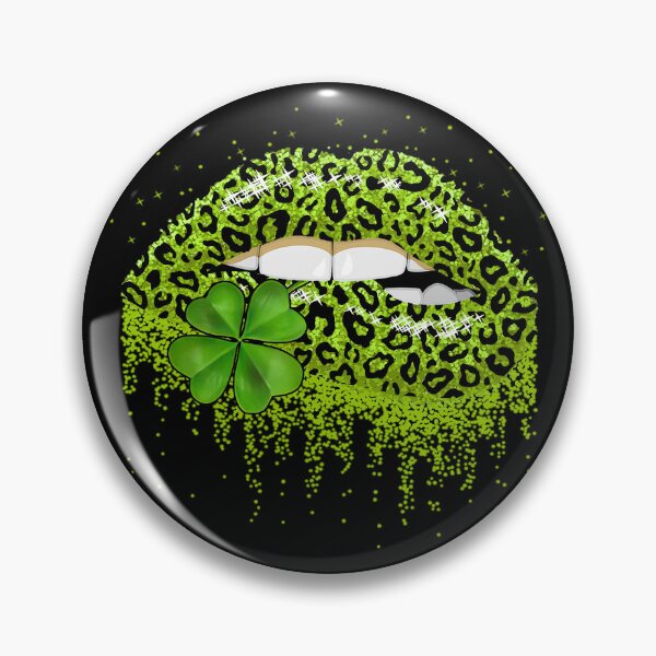 Item preview, Shamrock Leopard Glitter Lips designed and sold by Mnightsa.
