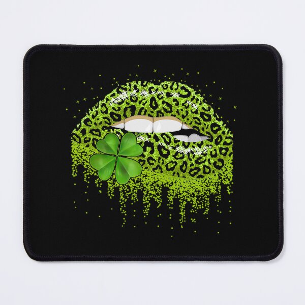 Item preview, Shamrock Leopard Glitter Lips designed and sold by Mnightsa.