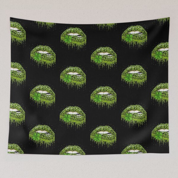 Item preview, Shamrock Leopard Glitter Lips designed and sold by Mnightsa.