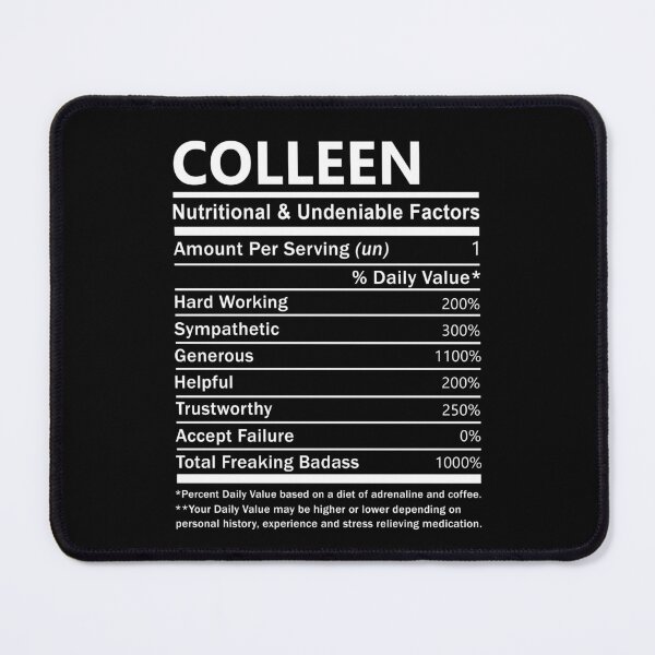 Item preview, Colleen Name T Shirt - Colleen Nutritional And Undeniable Factors Gift Item Tee designed and sold by sallyanney.