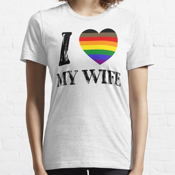 i love my wife rainbow gay pride shirt