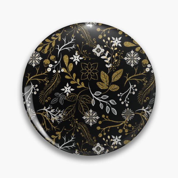 Item preview, Gold Leaf Pattern Black designed and sold by Elfinova.
