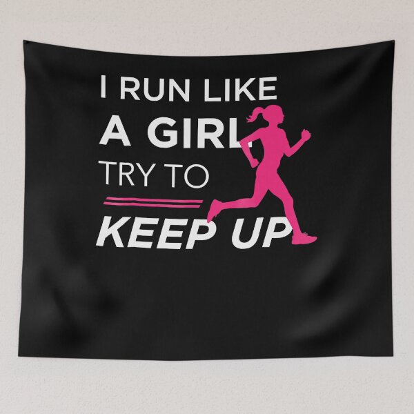 Item preview, TShirt For Female Runners - I Run Like a Girl Try to Keep Up designed and sold by basajbviner.