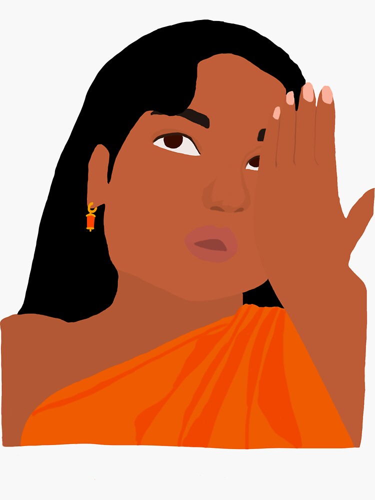 "Desi Girl Portrait" Sticker for Sale by avisapavri Redbubble