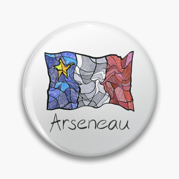 Item preview, Acadian Flag pastel liquid mosaic Arseneau  - Drapeau acadien mosaïque liquide pastel vitrail Arseneau designed and sold by ColoursOfFrance.
