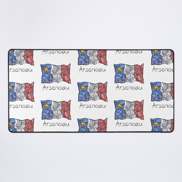 Item preview, Acadian Flag pastel liquid mosaic Arseneau - Drapeau acadien mosaïque liquide pastel vitrail Arseneau designed and sold by ColoursOfFrance.