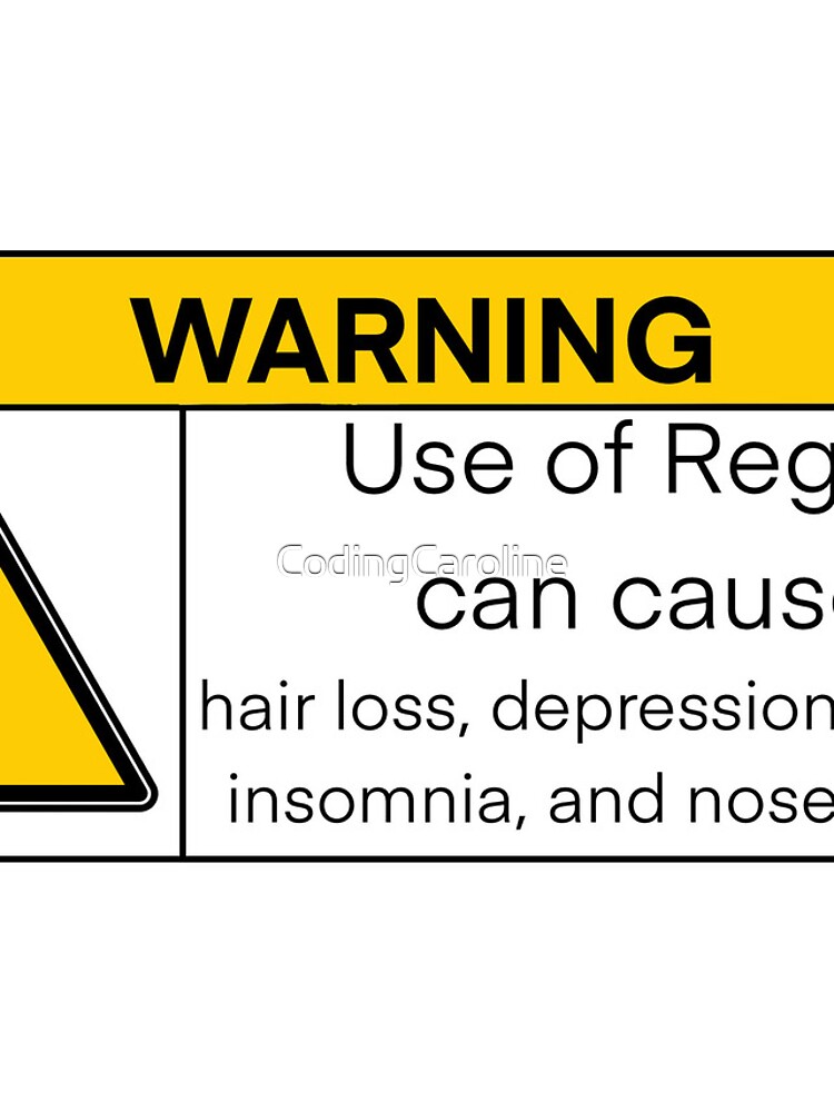 Thumbnail 4 of 4, iPhone Case, RegEx Warning Label designed and sold by CodingCaroline.
