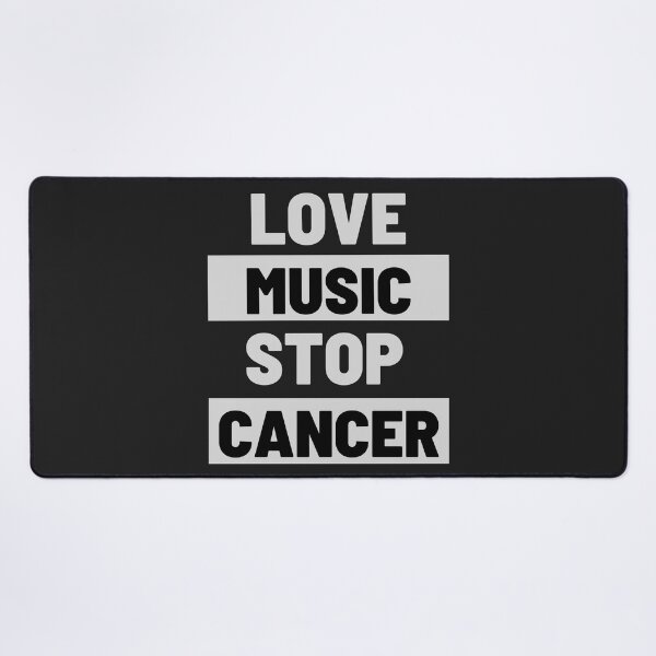 Item preview, Love Music Stop Cancer | Awareness against cancer | Black designed and sold by Nepaz-Designs.