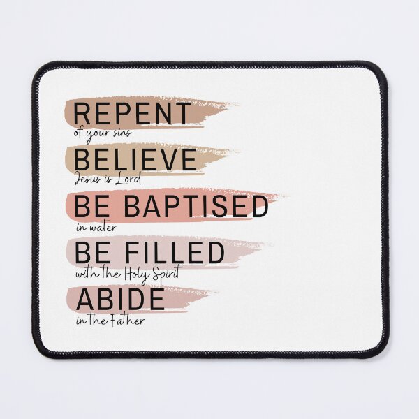 Item preview, Repent Believe Be baptised Be filled Abide- browns/pinks left designed and sold by EdenAndOlive.