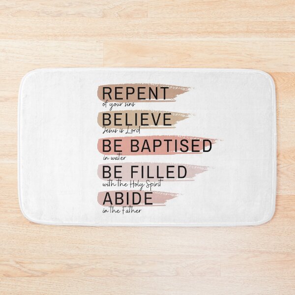 Item preview, Repent Believe Be baptised Be filled Abide- browns/pinks left designed and sold by EdenAndOlive.