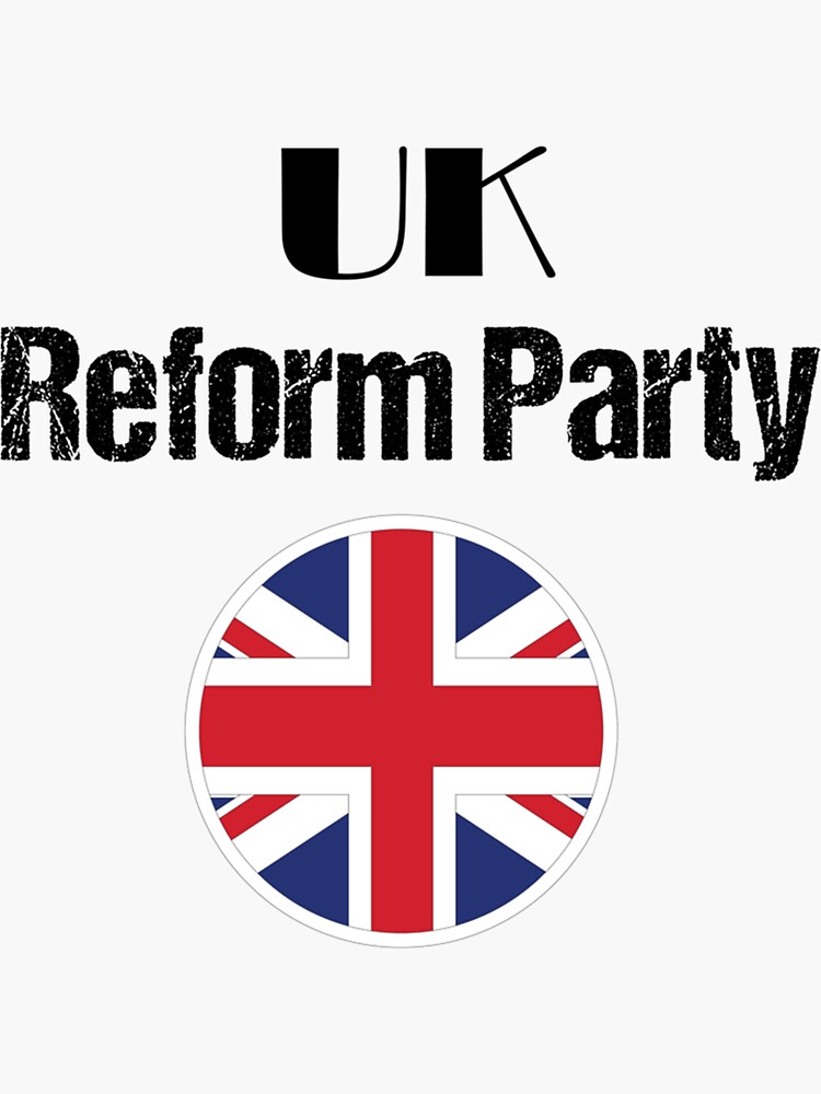 Uk Reform Party Sticker By Symbolicim Redbubble