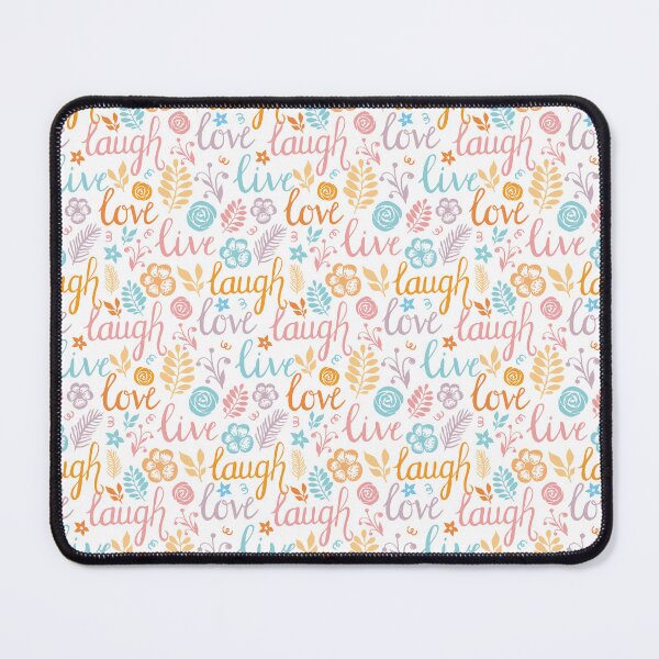 Item preview, Live Laugh Love Pattern  With Leaves And Flowers, Feminine Colors, Live Laugh Love designed and sold by graphic-genie.