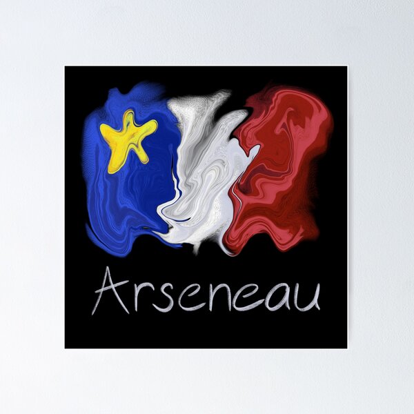 Item preview, Bandera de Acadia pastel líquido Arseneau - Drapeau acadien liquide pastel Arseneau designed and sold by ColoursOfFrance.