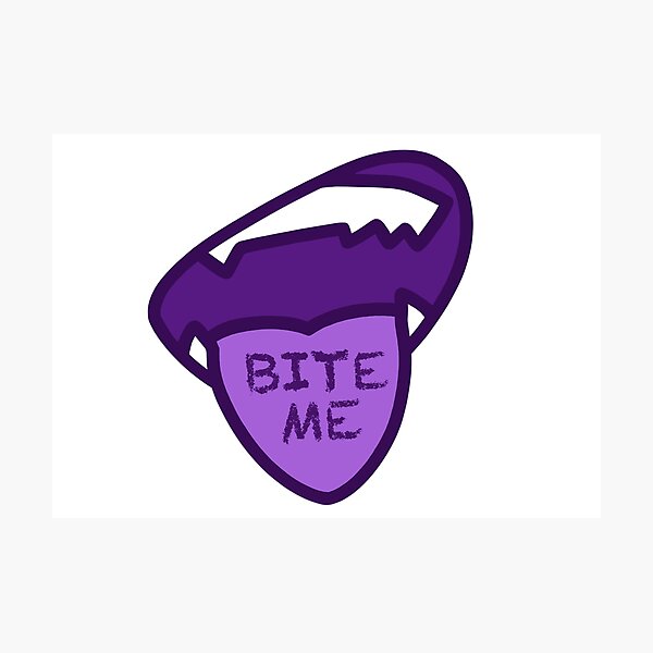 Item preview, Bite Me Purple Version designed and sold by Kobaloi.