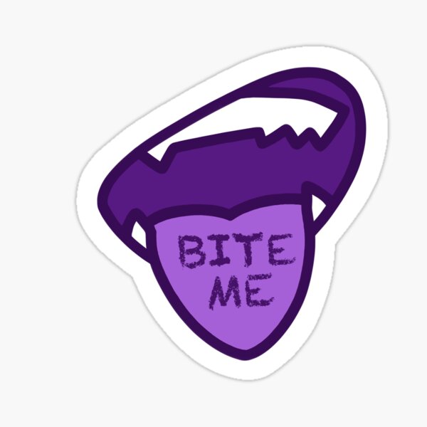 Item preview, Bite Me Purple Version designed and sold by Kobaloi.