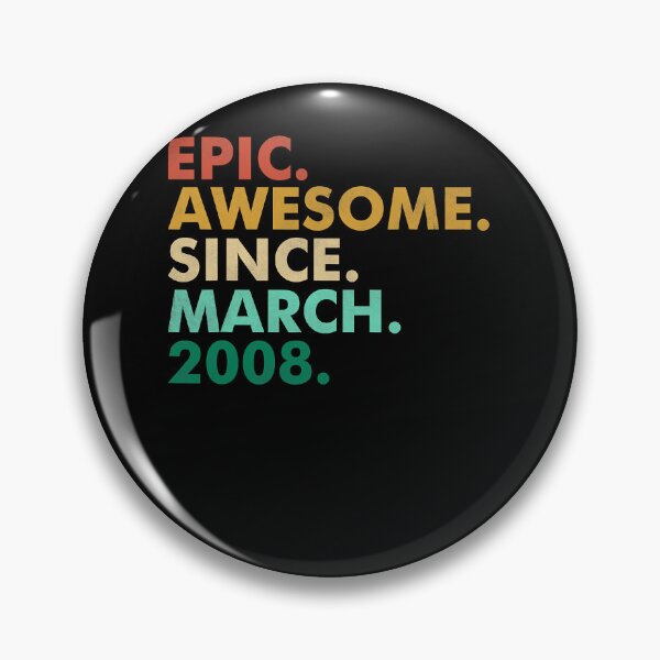 Item preview, 14 Years Old Epic Awesome Since March 2008 14th Birthday T-Shirt designed and sold by neavedvgur.