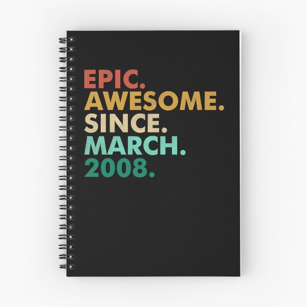 Item preview, 14 Years Old Epic Awesome Since March 2008 14th Birthday T-Shirt designed and sold by neavedvgur.