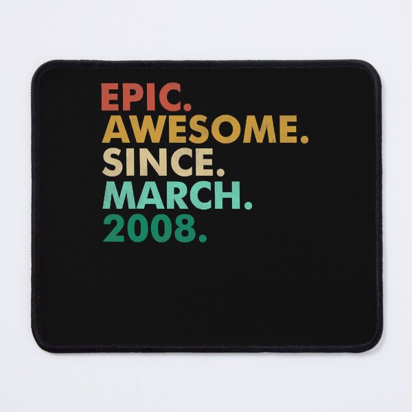 Item preview, 14 Years Old Epic Awesome Since March 2008 14th Birthday T-Shirt designed and sold by neavedvgur.