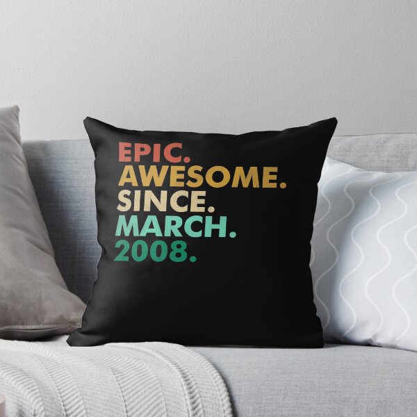 Item preview, 14 Years Old Epic Awesome Since March 2008 14th Birthday T-Shirt designed and sold by neavedvgur.