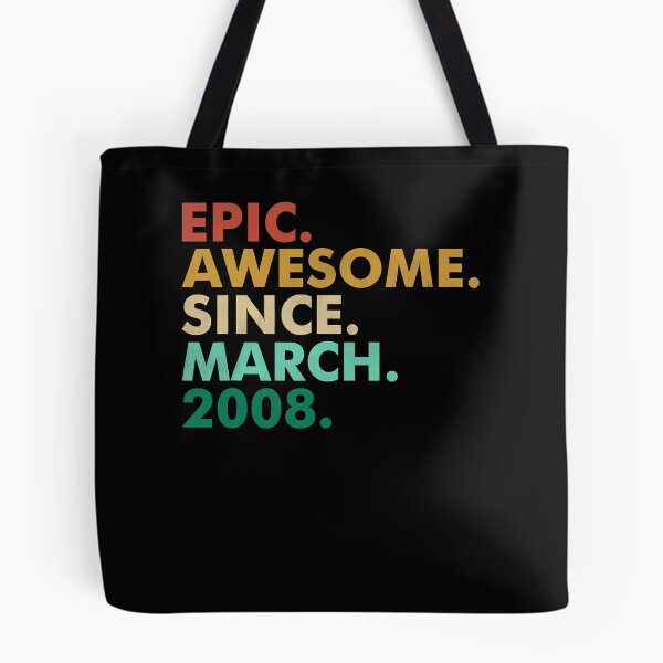 Item preview, 14 Years Old Epic Awesome Since March 2008 14th Birthday T-Shirt designed and sold by neavedvgur.