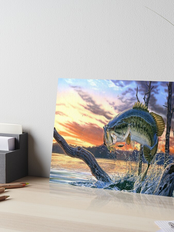 bass fishing wallpaper | Art Board Print