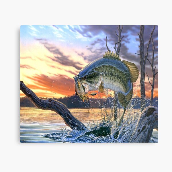 Fishing Wallpaper Metal Prints for Sale