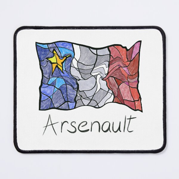 Item preview, Acadian Flag pastel liquid mosaic Arsenault  - Drapeau acadien mosaïque liquide pastel vitrail Arsenault designed and sold by ColoursOfFrance.