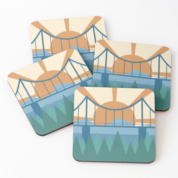 Item preview, Bright Sunrise Over the Bridge designed and sold by TheeForestFox Shop.