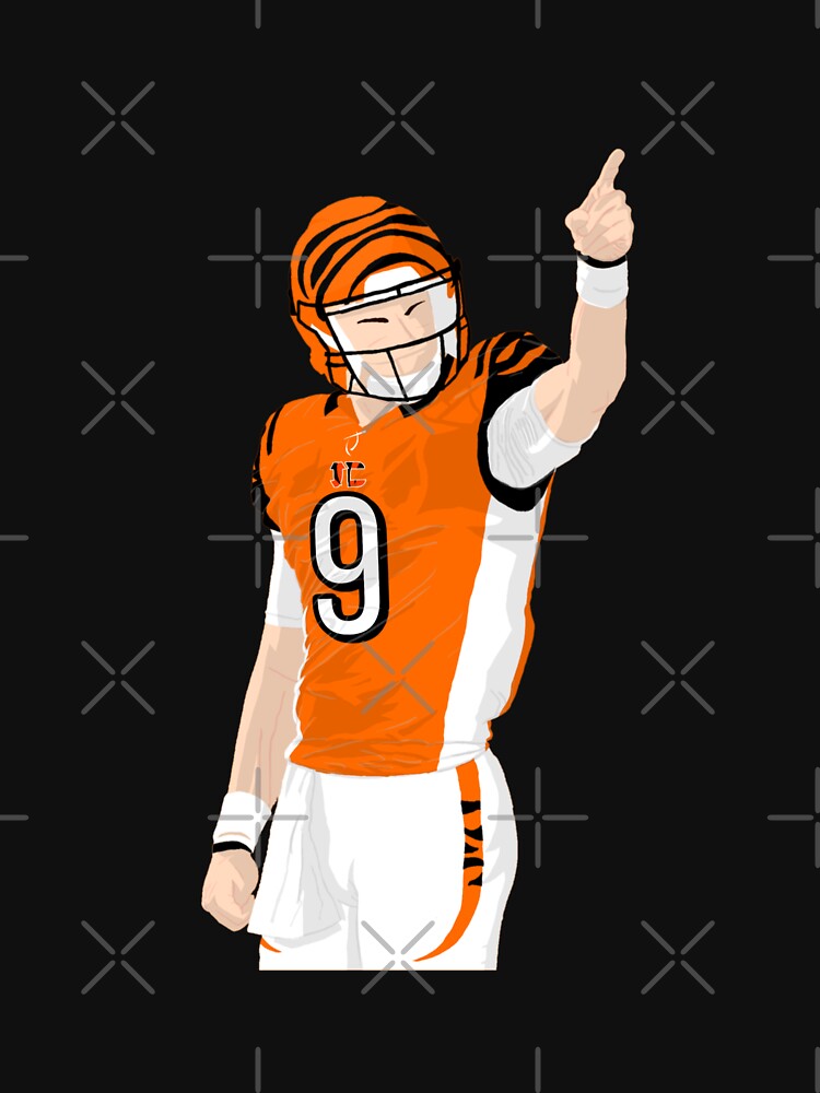 Joe Burrow Orange Bengals Jersey - #9 Joe Burrow Lightweight Hoodie | Redbubble