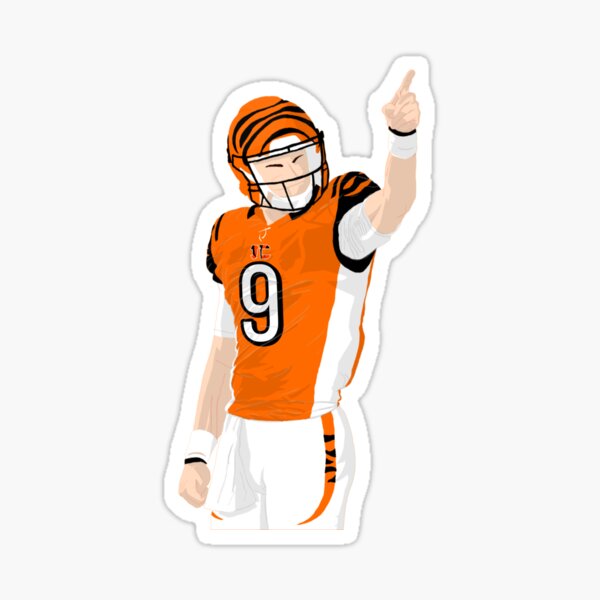 Joe Burrow Brrr #9 Cincinnati Football Sticker for Sale by Sportsmem