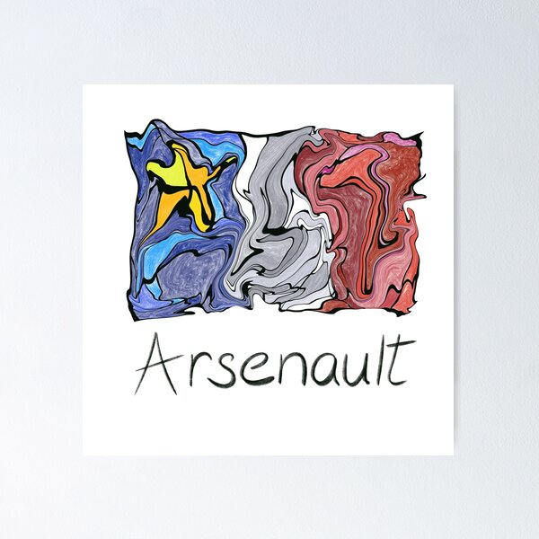 Item preview, Acadian Flag pastel liquid mosaic Arsenault  - Drapeau acadien mosaïque liquide pastel vitrail Arsenault  designed and sold by ColoursOfFrance.