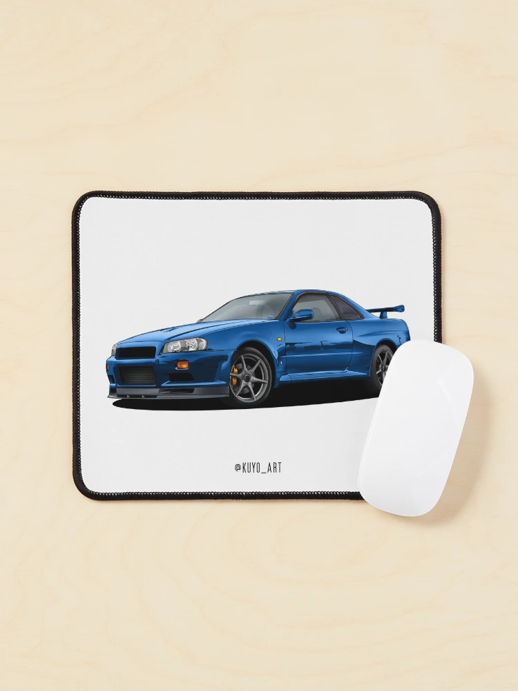 Thumbnail 1 of 5, Mouse Pad, GT-R R34 designed and sold by kuyoart.