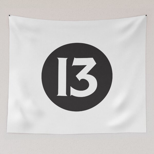Item preview, Number 13 Black designed and sold by jcoffeydesign.