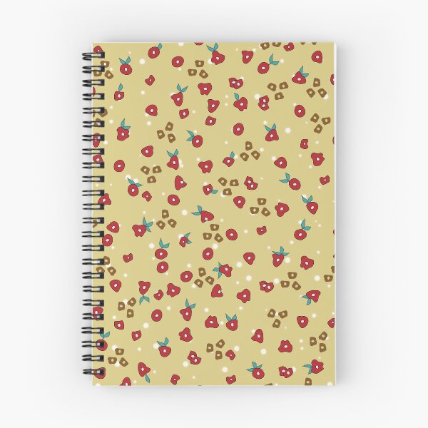 Item preview, Tiny red flowers on mustard pattern designed and sold by anzelas.