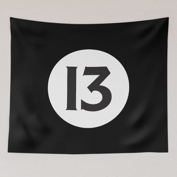 Item preview, Number 13 White designed and sold by jcoffeydesign.